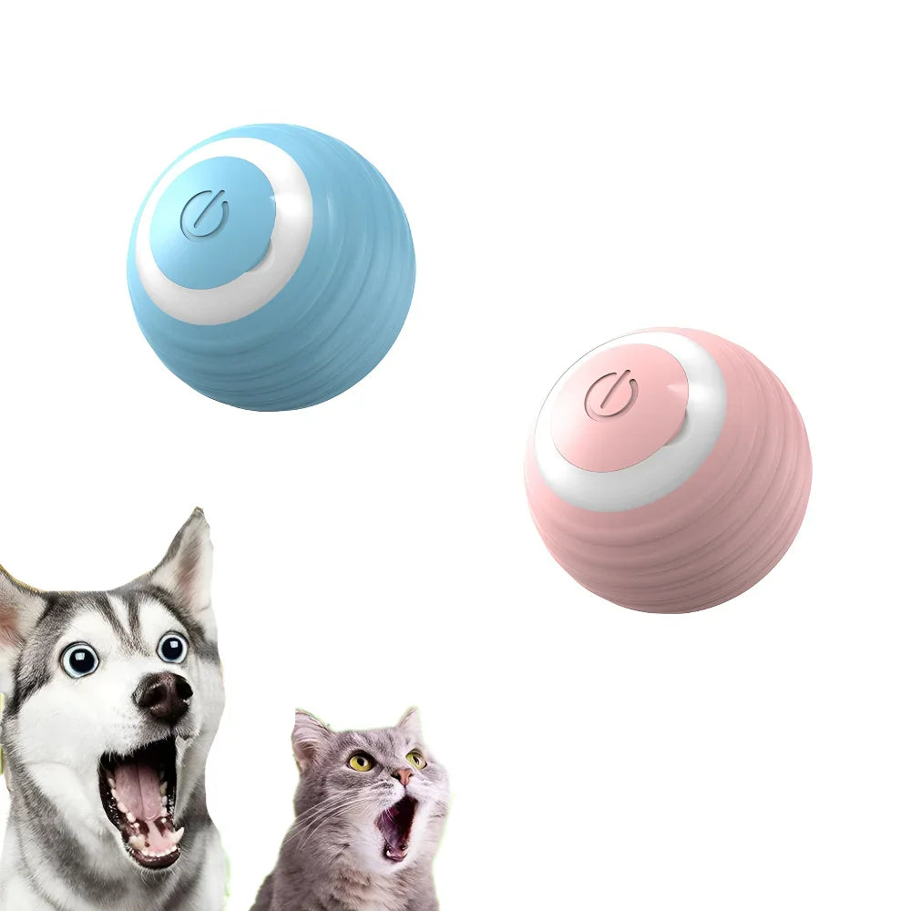 Balle interactive pour chat, jouet intelligent pour chat d'intérieur à roulement automatique magique