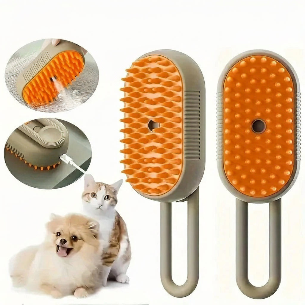 Peigne nettoyant pour animaux, brosse lissante pour enlever les poils du sous-poil des animaux