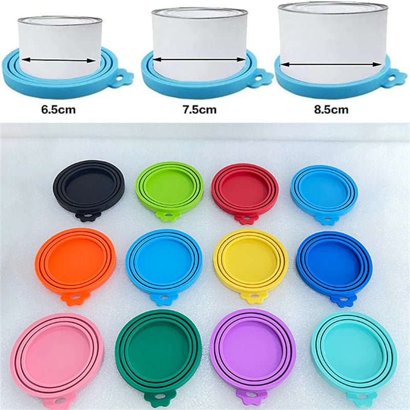 Couvercle de boîte de conserve portable en silicone pour aliments pour animaux