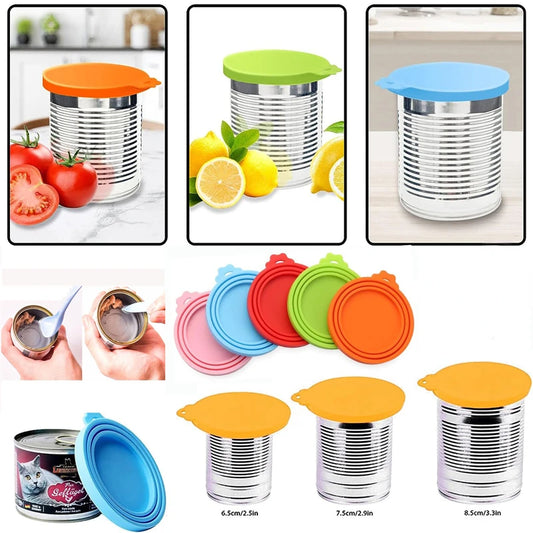 Couvercle de boîte de conserve portable en silicone pour aliments pour animaux