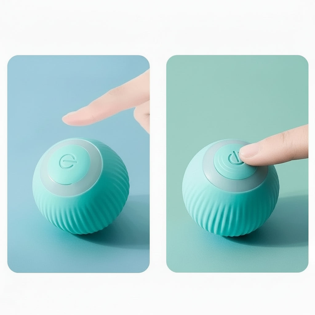 Balle interactive pour chat, jouet intelligent pour chat d'intérieur à roulement automatique magique